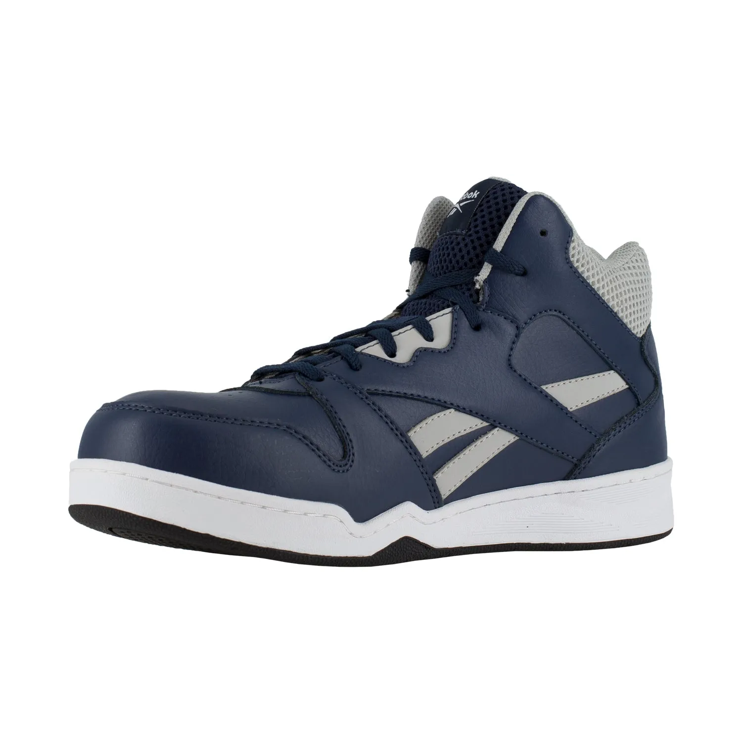 Reebok Mens Navy/Grey Leather Work Boots High Top Sneaker CT