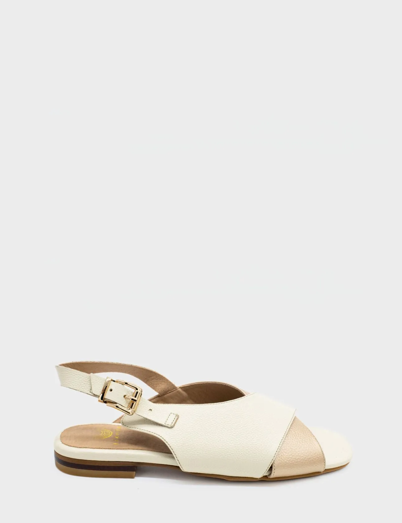 Roots sandals in off white/gold leather womens shoes