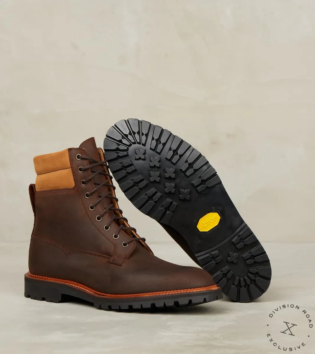 Ross - 378 - Vibram Carrarmato - Dark Brown Roughout Suede