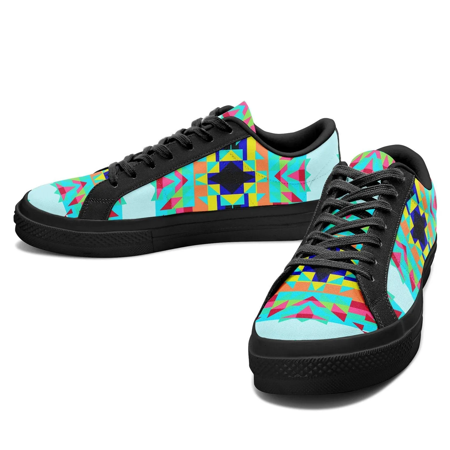 Sacred Spring Aapisi Low Top Canvas Shoes Black Sole