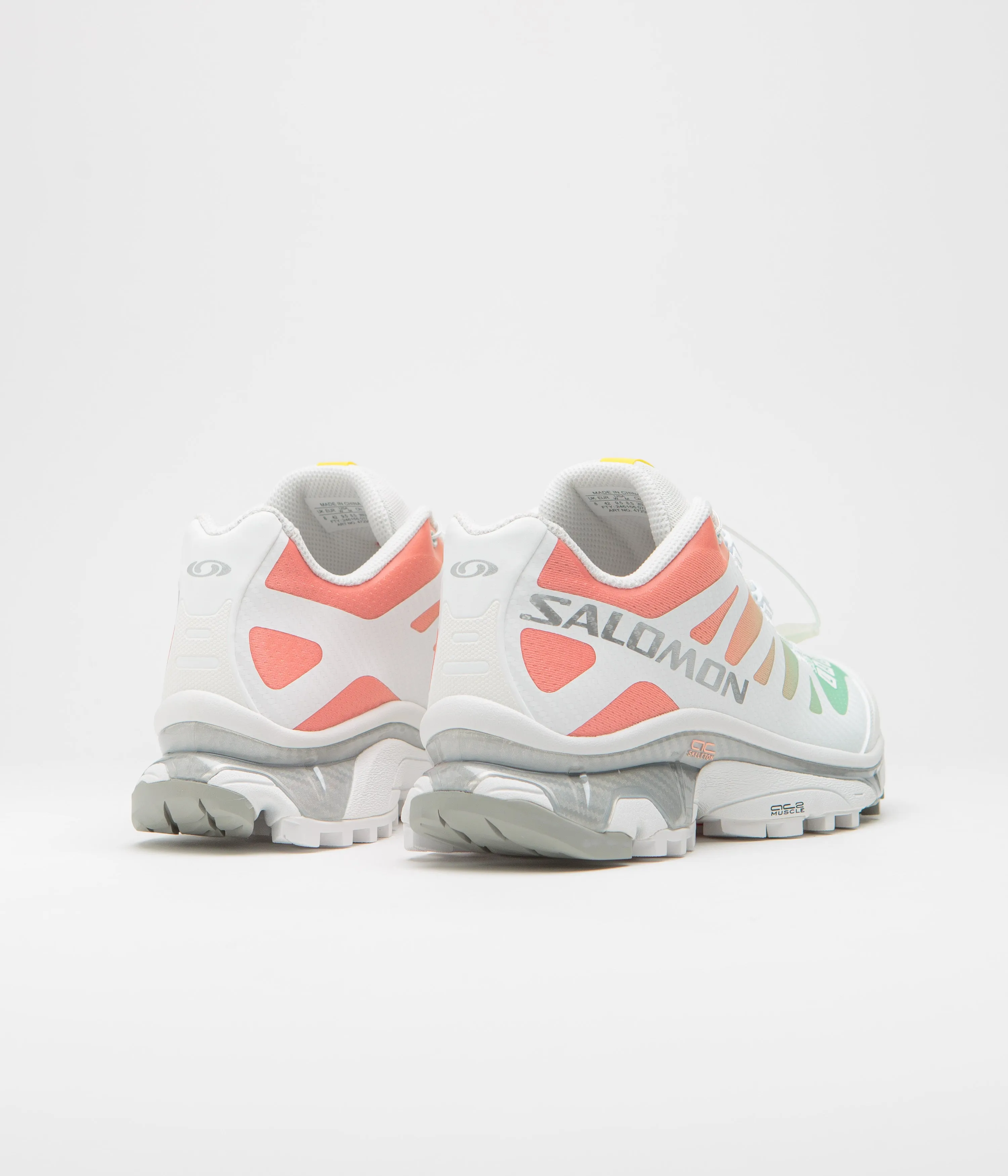 Salomon XT-4 OG Shoes - White / Green Ash / Coral