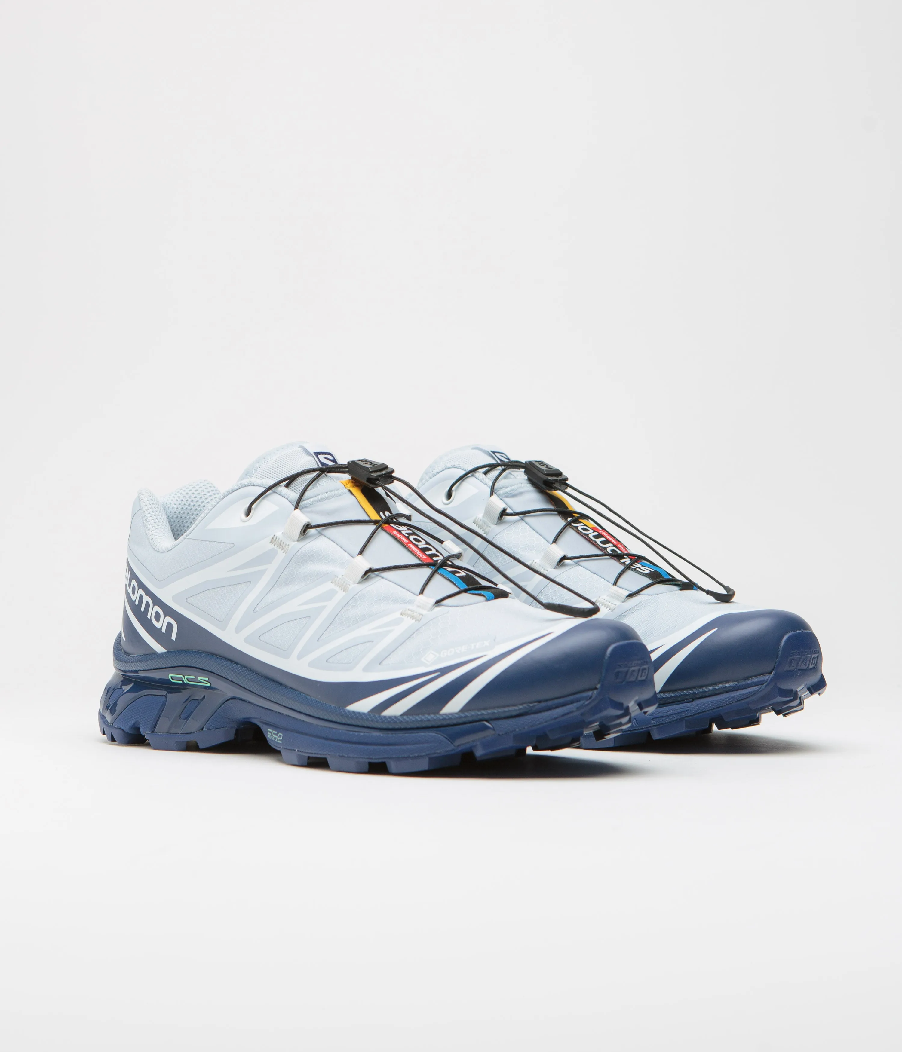 Salomon XT-6 GTX Shoes - Blue Print / Heather / White