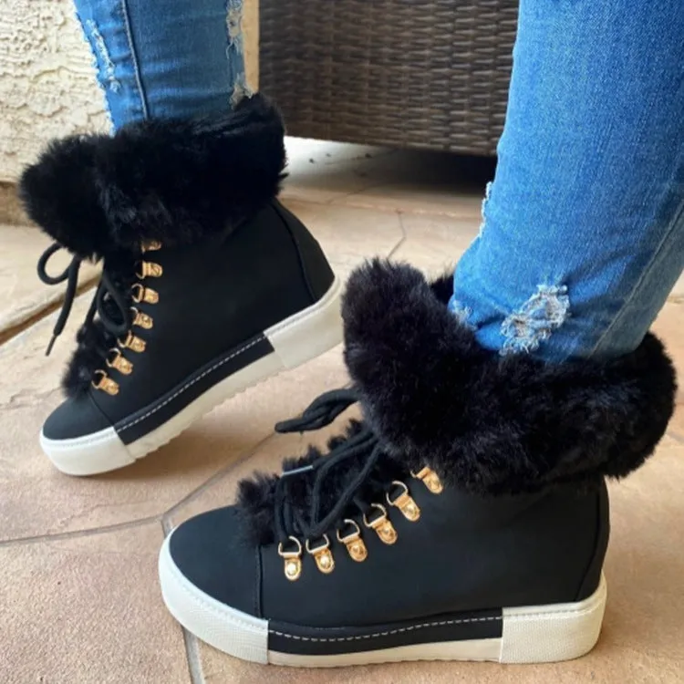 Short-tube long-haired plus fleece Martin boots（HPSD162）