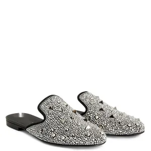 Silver Color Rivet Decor Mules Shoes