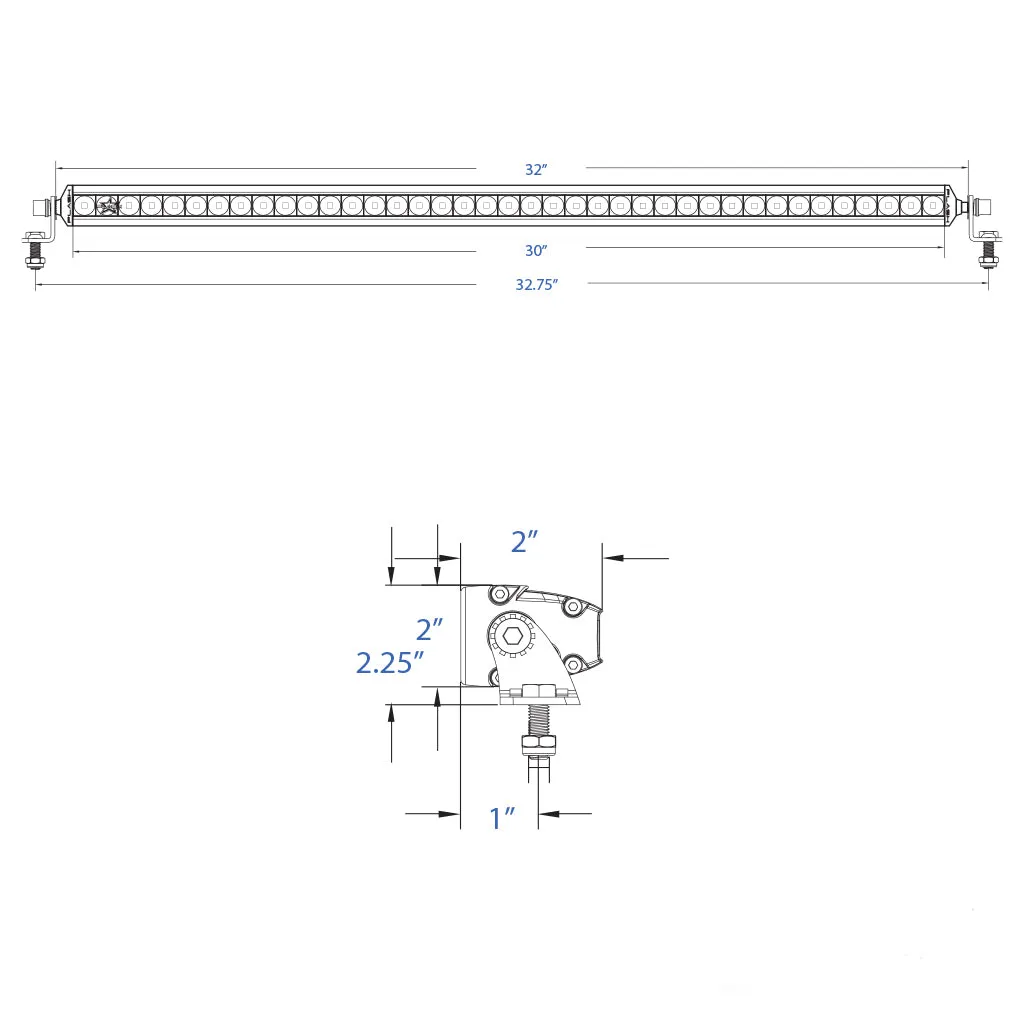 Single Row LED Light Bar - 30"