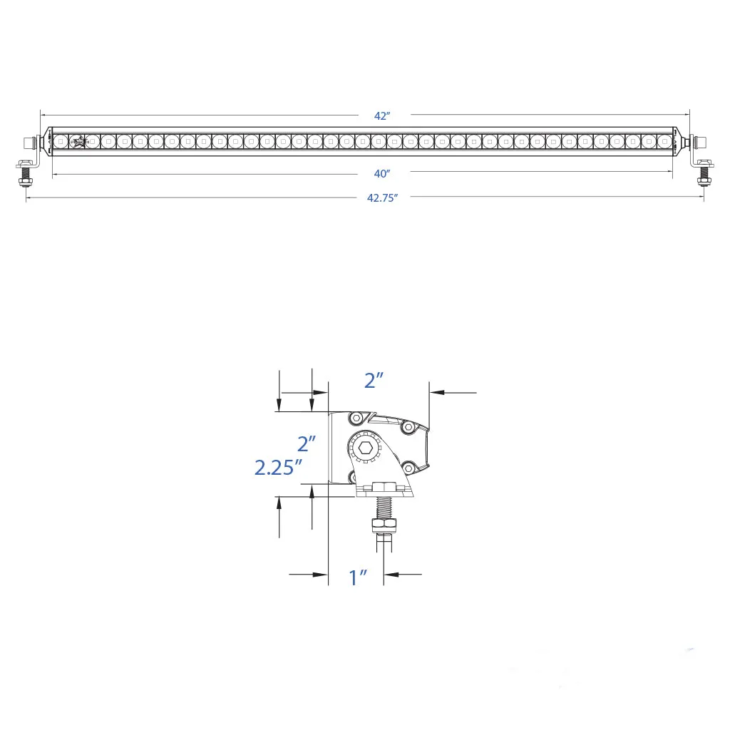 Single Row LED Light Bar - 40"