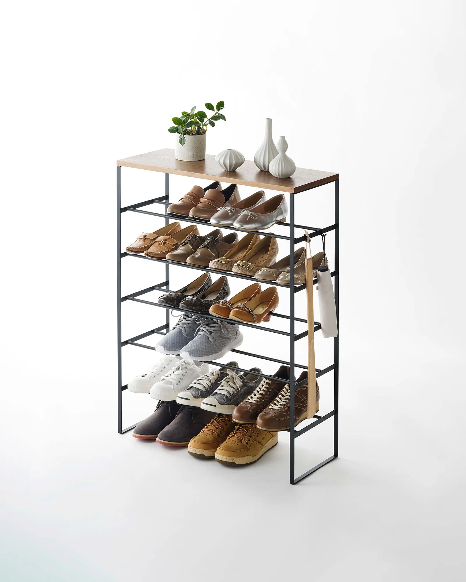 Six-Tier Shoe Rack (34" H)  - Steel