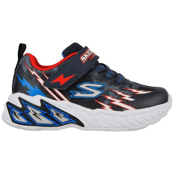 Skechers Boys S Lights Light Storm 2.0 Trainer Navy/Red