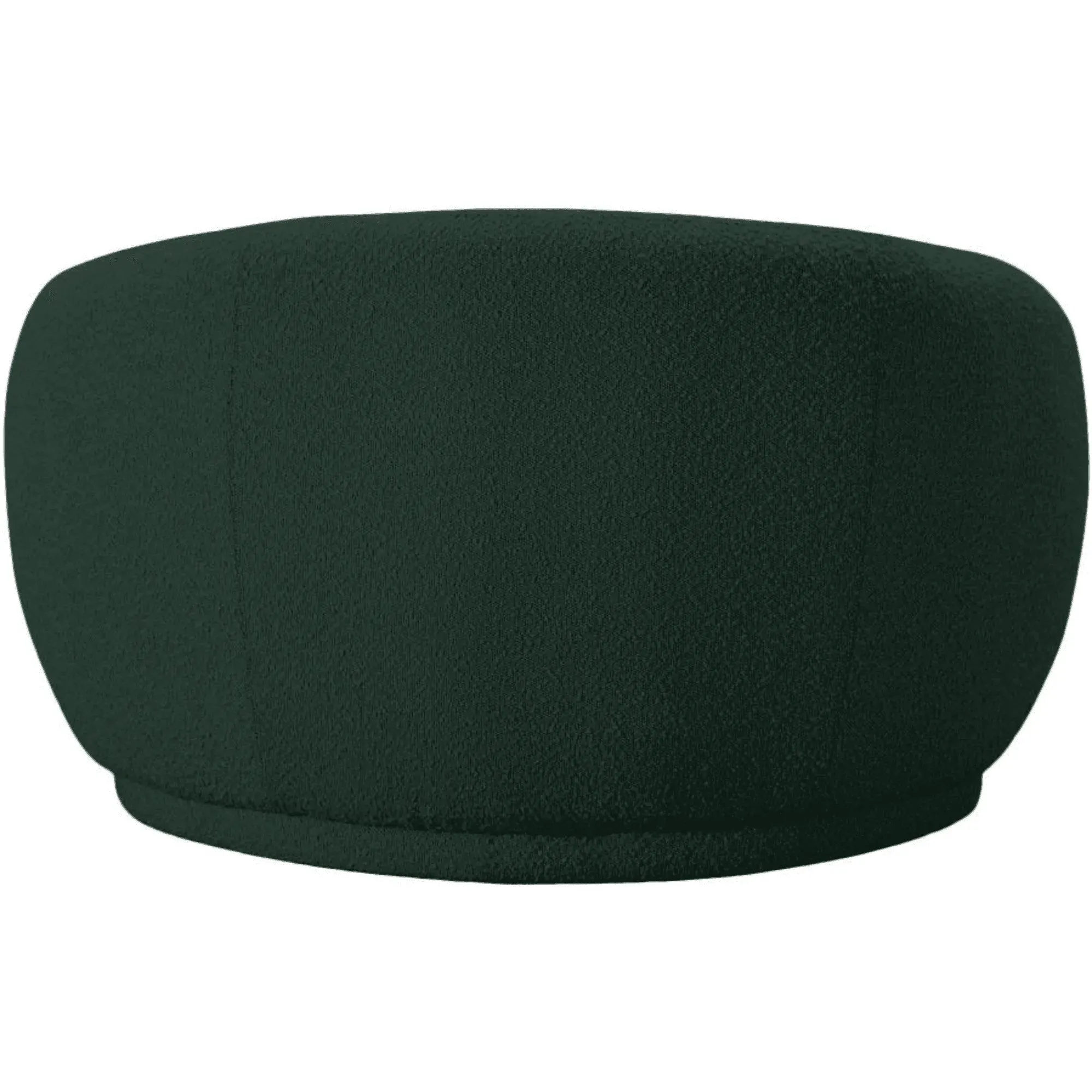 Snug Rounded Back Rich Green Modern Boucle Sofa