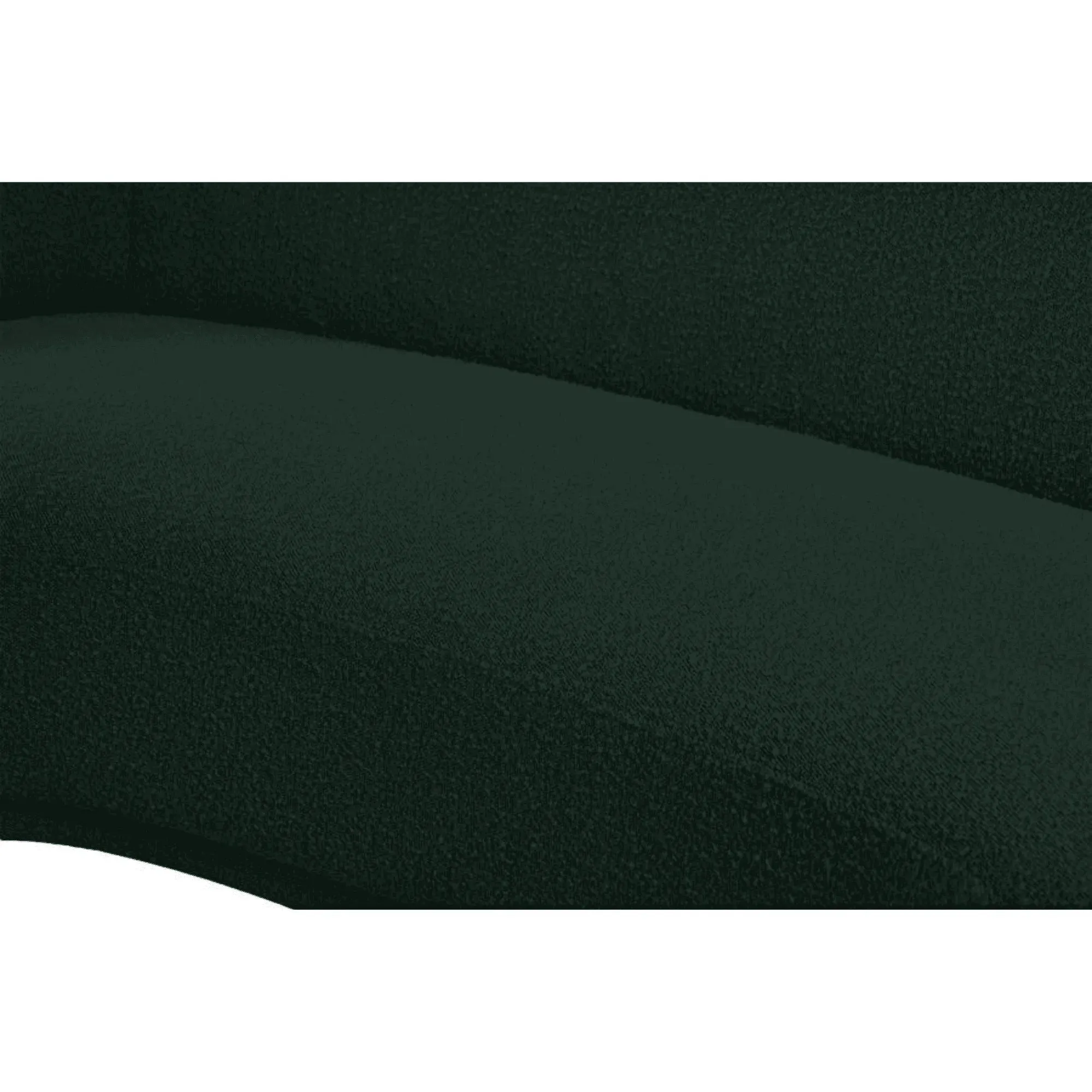 Snug Rounded Back Rich Green Modern Boucle Sofa