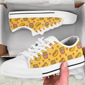 Spice Up Your Style With Hot Dog Low Top Shoes, Dog Printed Shoes, Canvas Shoes For Men, Women