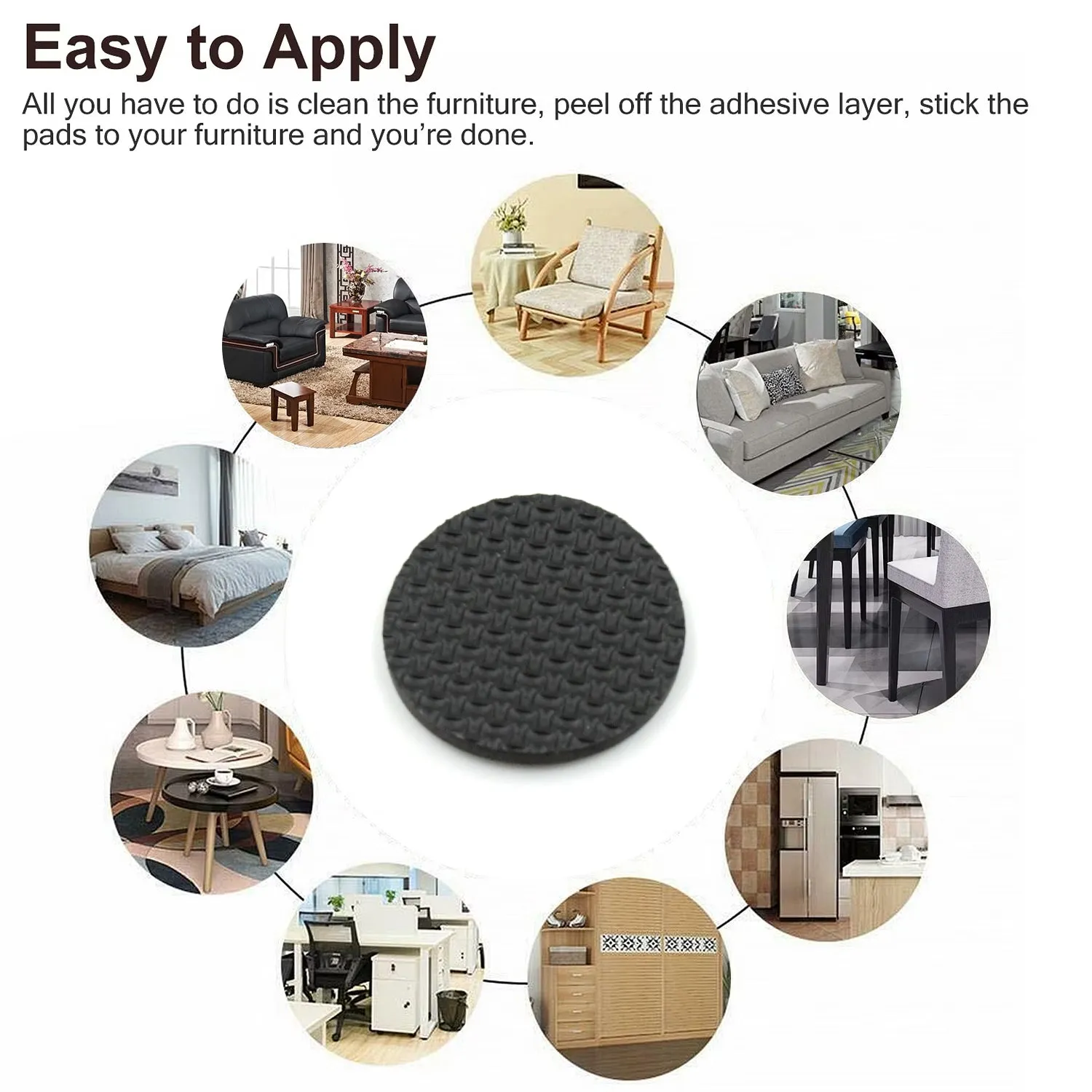 Square, Round Felt Pads Non Skid Floor Protector Furniture Sofa Furniture Chair Balance Pad Noise Insulation Pad  (Not adhesive)