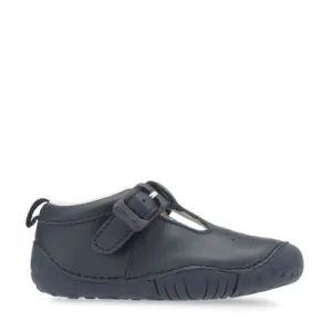 Start-Rite Baby Jack 0746-9 Boys Navy Leather T-Bar Pre-Walker Shoes