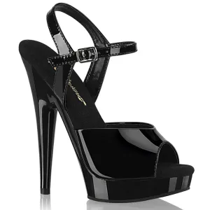 Sultry-609 Black Patent/Black, 6" Heel