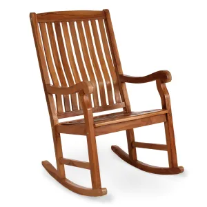 Teak Rocking Chair - W25'' - D49'' - H45'' - Perfect For Lazy Afternoons.