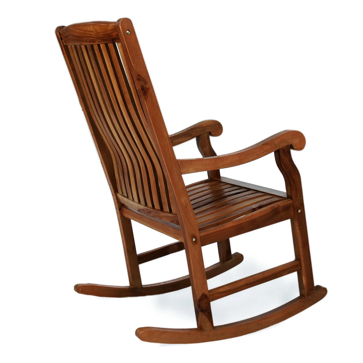 Teak Rocking Chair - W25'' - D49'' - H45'' - Perfect For Lazy Afternoons.