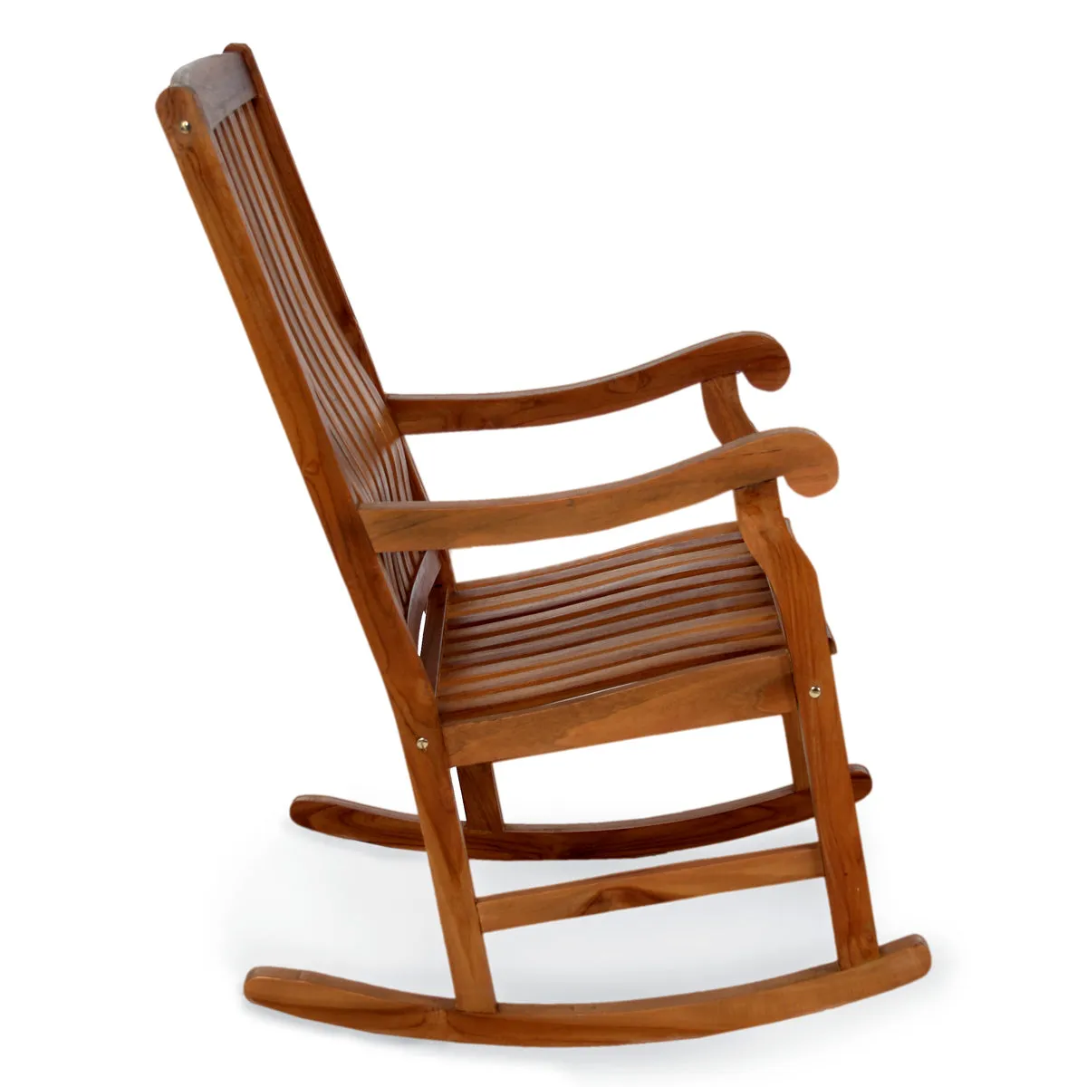 Teak Rocking Chair - W25'' - D49'' - H45'' - Perfect For Lazy Afternoons.