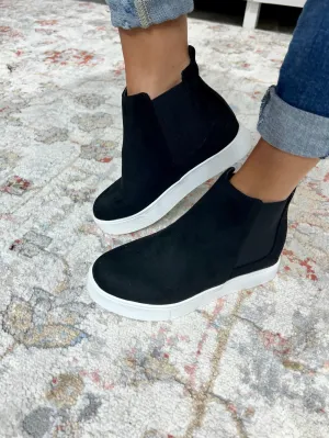 The Draw Wedge Sneaker, Black