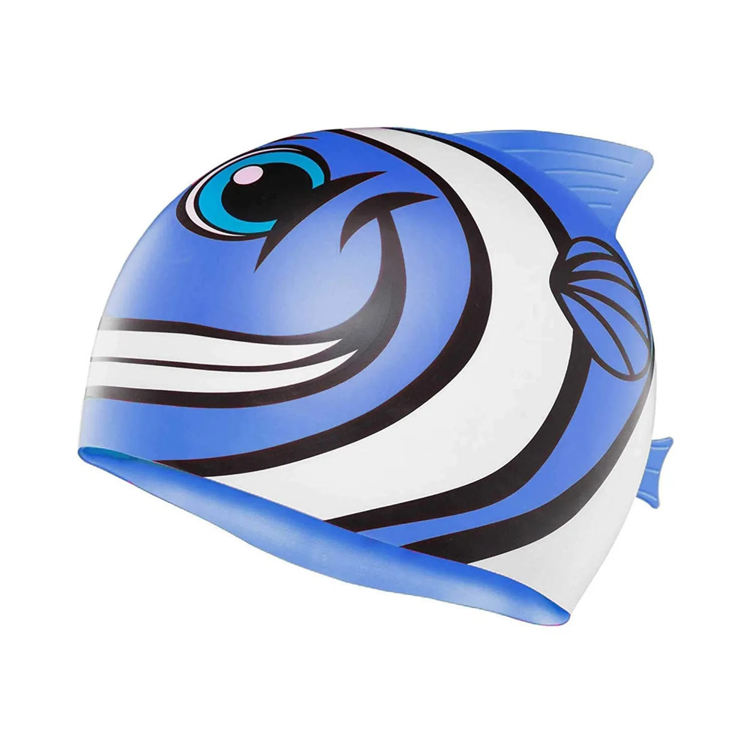 TYR  Charactyrs Happy Fish Silicone Kids’ Swim Cap