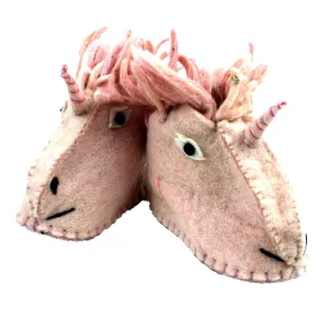 Unicorn Felt Zooties Baby Booties Silk Road Bazaar