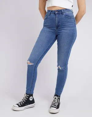 Vice High Skinny Jean Blue Dime Trash