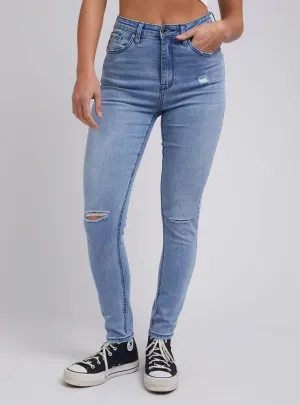 VICE HIGH SKINNY JEAN - Indigo Blaze