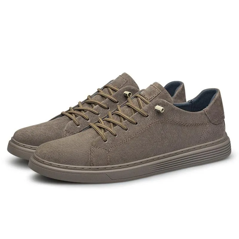 Vulcanized Leather Men's Casual Shoes: TJ411 Fashion Sneakers for Outdoor