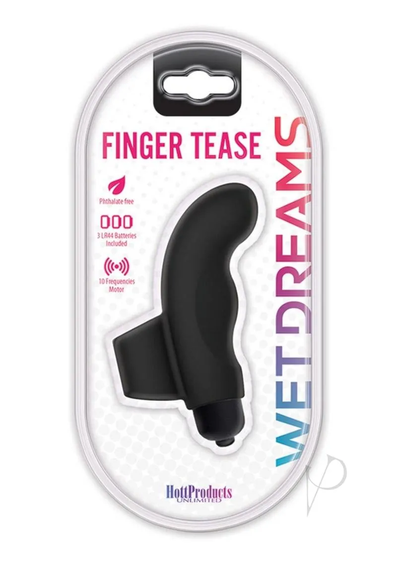 Wet Dreams Finger Tease Vibe Black