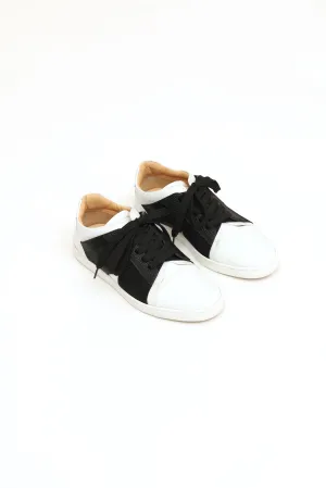 White & Black Bandaged Sneaker