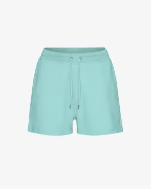 Women Organic Sweatshorts - Teal Blue