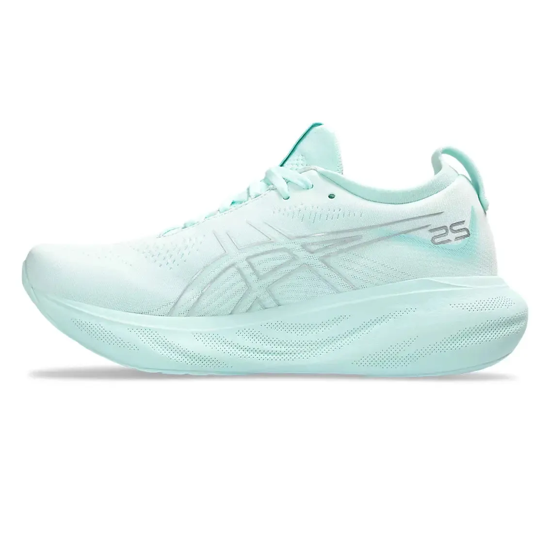 Womens ASICS GEL-Nimbus 25 - Soothing Sea / Pure Silver