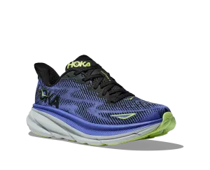 Women's Hoka Clifton 9 Color: Black / Stellar Blue