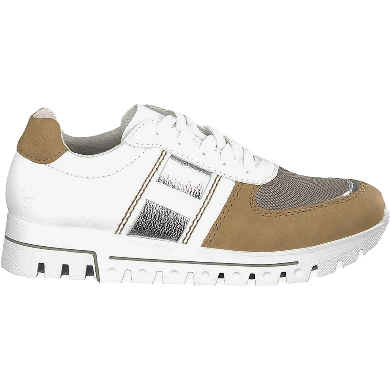 Women's Rieker L2802-62 Juliane 02 Nude/Silber/Grau/Weiss Synthetic